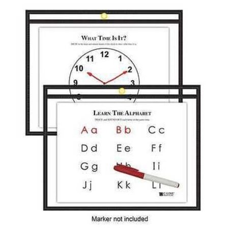 C-LINE PRODUCTS C-Line 40711BNDL10EA Horizontal Reusable Dry Erase Pocket; Black 40711BNDL10EA